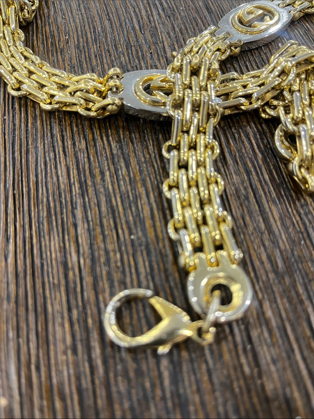 Gucci two tone gold and silver chain belt - Picture 5 of 7